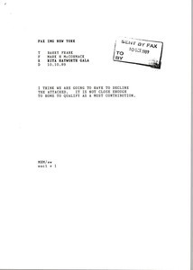 Fax from Mark H. McCormack to Barry Frank