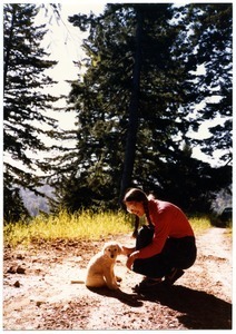 Sandi Sommer with Maya dog as puppy
