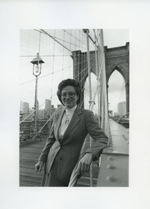 Elizabeth Holtzman on the Brooklyn Bridge
