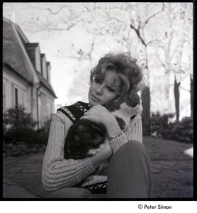 Joanna Simon holding a cat