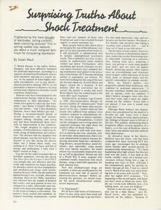 Surprising truths about shock treatment