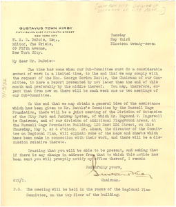 Letter from New York Division of Additional Playgrounds to W. E. B. Du Bois