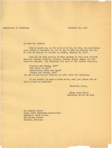 Letter from Ellen Irene Diggs to Southwest Civic Branch, Young Men's Christian Association