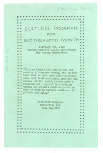 Cultural program for brotherhood month