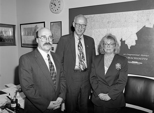 Congressman John W. Olver with visitors, in his congressional office