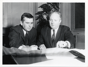 Edward J. Logue of the Boston Redevelopment Authority with Mayor John F. Collins