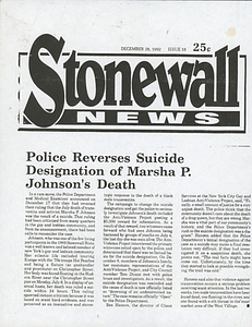 Police Reverses Suicide Designation of Marsha P. Johnson's Death