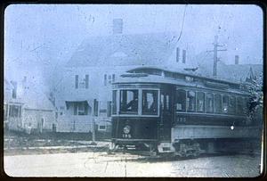 Street railroad car going to Cliftondale