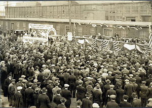 General Electric float in company yard, 1922