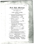 Ford Hall Meetings program, 11/26-12/3/1911