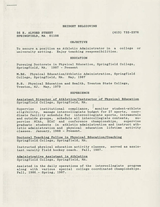 Bridget Belgiovine's CV