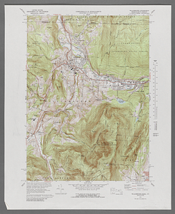 Massachusetts and Vermont topographical map