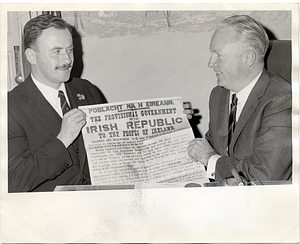 Mayor John F. Collins with Mr. Gearóid Ó Cléirigh