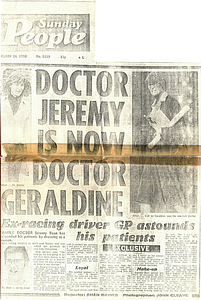 Doctor Jeremy is Now Doctor Geraldine