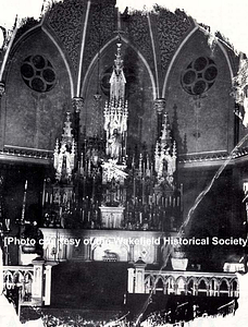 The altar at St. Joseph's Church, circa early 1900s