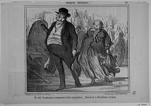 Mr. et Mme. Prudhomme revenant de la foire aux jambons,... histoire de se décarêmer un brin.