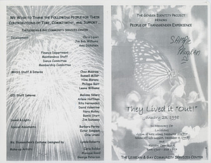 "They Lived It "Out!"" Sample Program, 1998