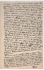 Alain [Emile Chartier], signed manuscript, "Propos d'un Normand," undated