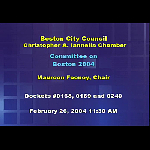 Committee on Boston 2004 hearing (part 3)