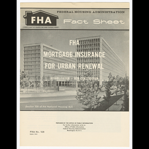 Federal Housing Administration (FHA) fact sheet