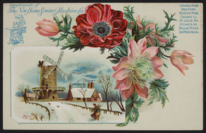 Trade card for The New Home Sewing Machine Co., Orange, Mass., undated