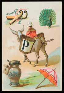 French alphabet card, letter P, location unknown, undated