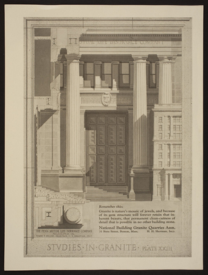 Advertisement for National Building Granite Quarries Assn., 31 State Street, Boston, Mass., undated