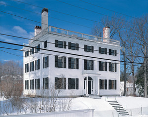 View of exterior in snow, Rundlet-May House, Portsmouth, N.H.