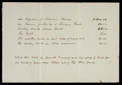 John H. Caswell to Thomas Lincoln Casey, October 13, 1863