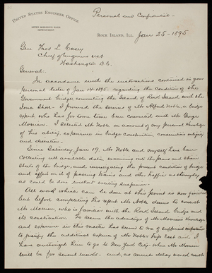 Alexander MacKenzie to Thomas Lincoln Casey, January 25, 1895 (2)