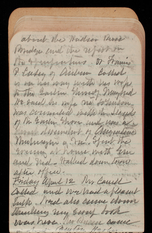 Thomas Lincoln Casey Notebook, March 1895-July 1895, 048, about the Hudson River Bridge