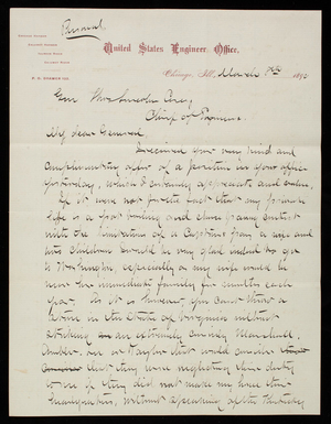 [William] L. Marshall to Thomas Lincoln Casey, March 8, 1890