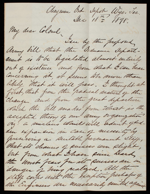 [William] B. Weir To Thomas Lincoln Casey, December 18, 1878 - Digital ...