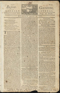 The Boston-Gazette, and Country Journal, 18 August 1766