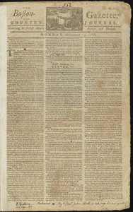 The Boston-Gazette, and Country Journal, 15 December 1766