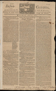 The Boston-Gazette, and Country Journal, 20 June 1768
