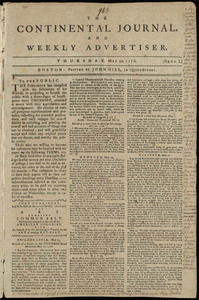 The Continental Journal and Weekly Advertiser, 30 May 1776