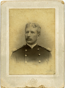 Studio portrait, bust, of Walter M. Dickinson in army uniform