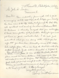 Letter from Benjamin Smith Lyman to John R. Neison