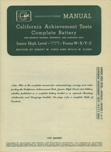 California tests, grade 7-adult