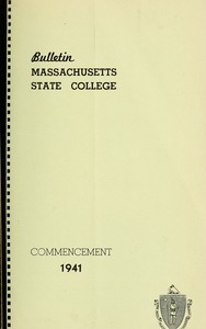 Commencement 1940. Bulletin Massachusetts State College 33, no. 5