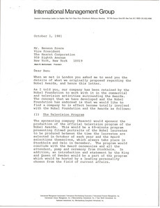 Letter from Mark H. McCormack to Benson Srere