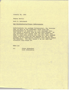 Memorandum from Mark H. McCormack to Hughes Norton