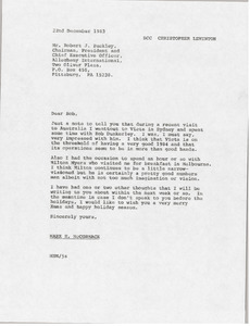 Letter from Mark H. McCormack to Robert J. Buckley