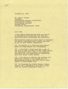 Letter from Mark H. McCormack to John C. Marous
