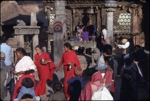 Devotees at Hindu temple, Bhaktapur