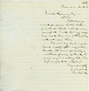 Letter from G. Smith to Joseph Lyman