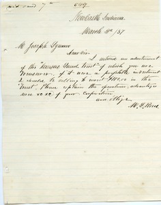 Letter from M. L. Reed to Joseph Lyman