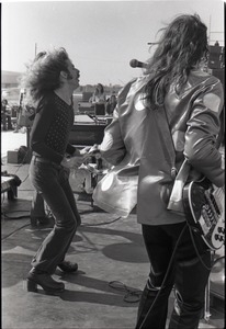 Hollywood Speedway Rock Festival: Jo Jo Gunne in performance, Jay Ferguson with tambourine, bassist (Jimmy Randall)