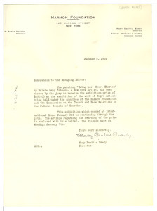 Memorandum from Harmon Foundation to Crisis
